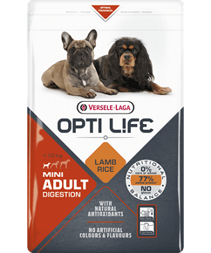 Opti Life Mini Adult Digestion (Lamb and Rice) Zsákos Kiszerelés