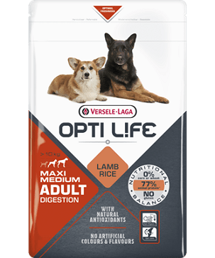 Opti Life Maxi Medium Adult Digestion (Lamb and Rice) Zsákos Kiszerelés
